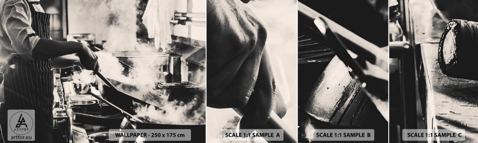 Mostră de Tapet Standard Eco - Alchimia aromelor - Bucătărie, Gastronomie, Restaurant - 100x30 cm