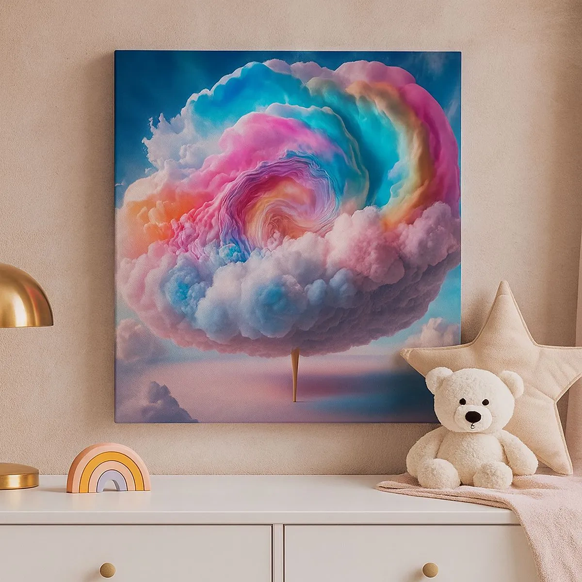 Tablou pe pânză - Visul unui parc de distracții - 30x30 cm