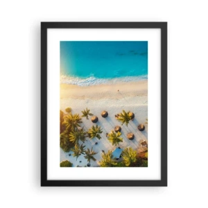 Poster în ramă neagră - Bun venit în paradis - 30x40 cm