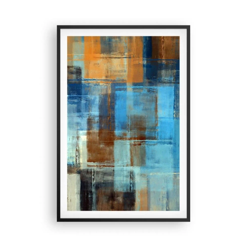 Poster în ramă neagră - Prin valul albastru - 61x91 cm