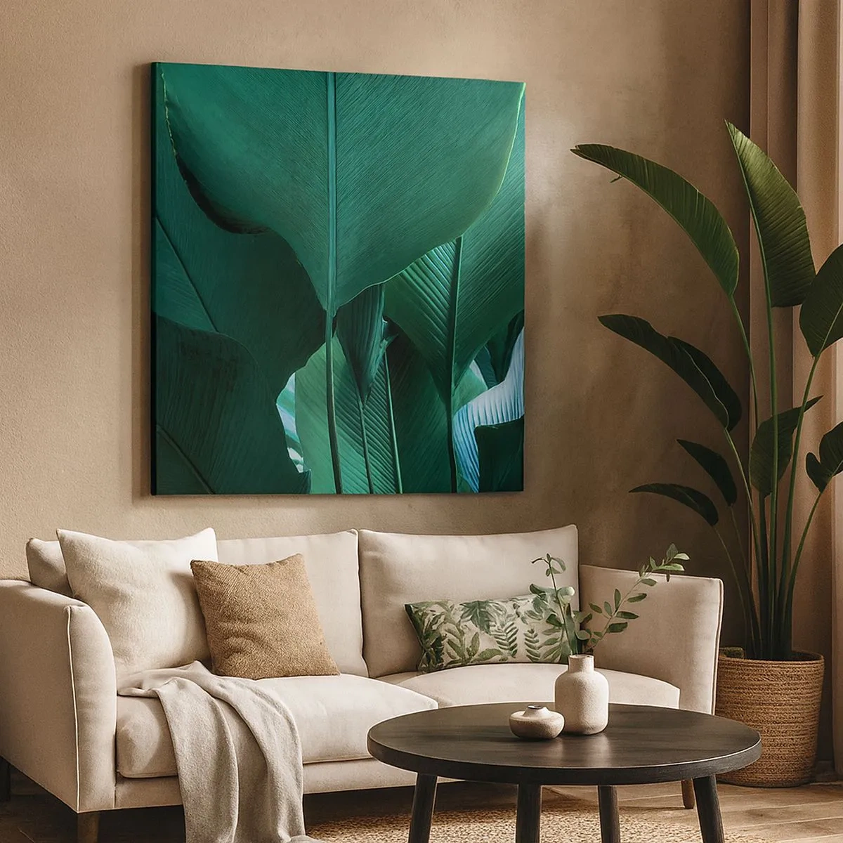 Tablou pe pânză - Cu frunza la lumină - 30x30 cm