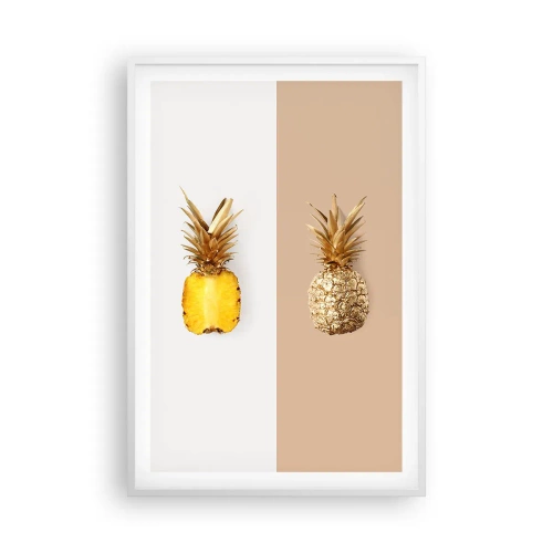 Poster în ramă albă - Ananas de împărțit - 61x91 cm