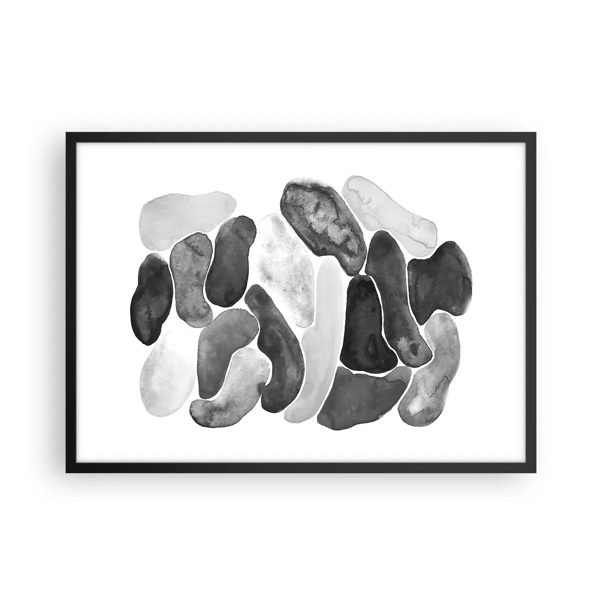 Poster în ramă neagră - Abstracție pietroasă - 70x50 cm