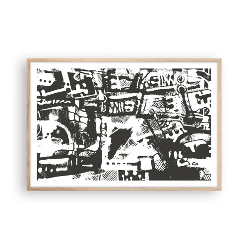 Poster în ramă de stejar deschis - Ordine sau haos? - 91x61 cm