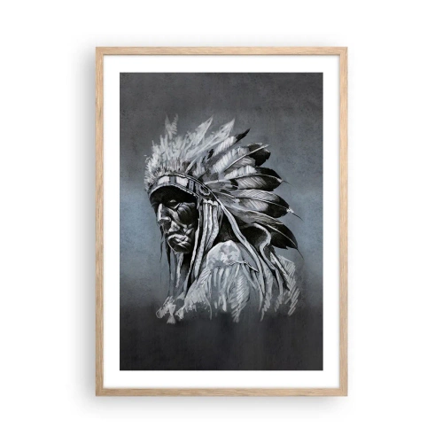 Poster în ramă de stejar deschis - Înapoi la rădăcini - 50x70 cm