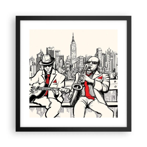 Poster în ramă neagră - Improvizație la New York - 40x40 cm