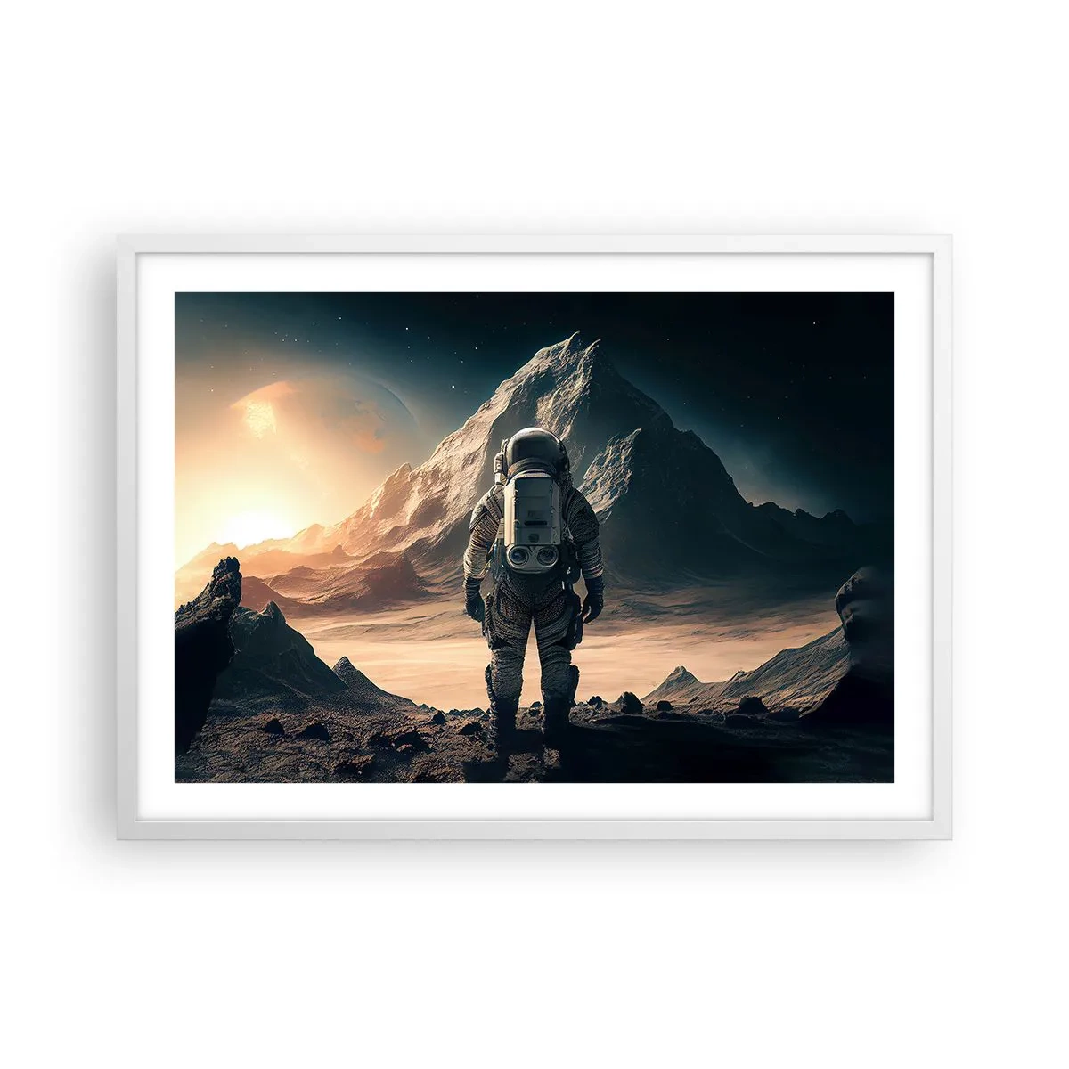 Poster în ramă albă - O nouă provocare - 70x50 cm