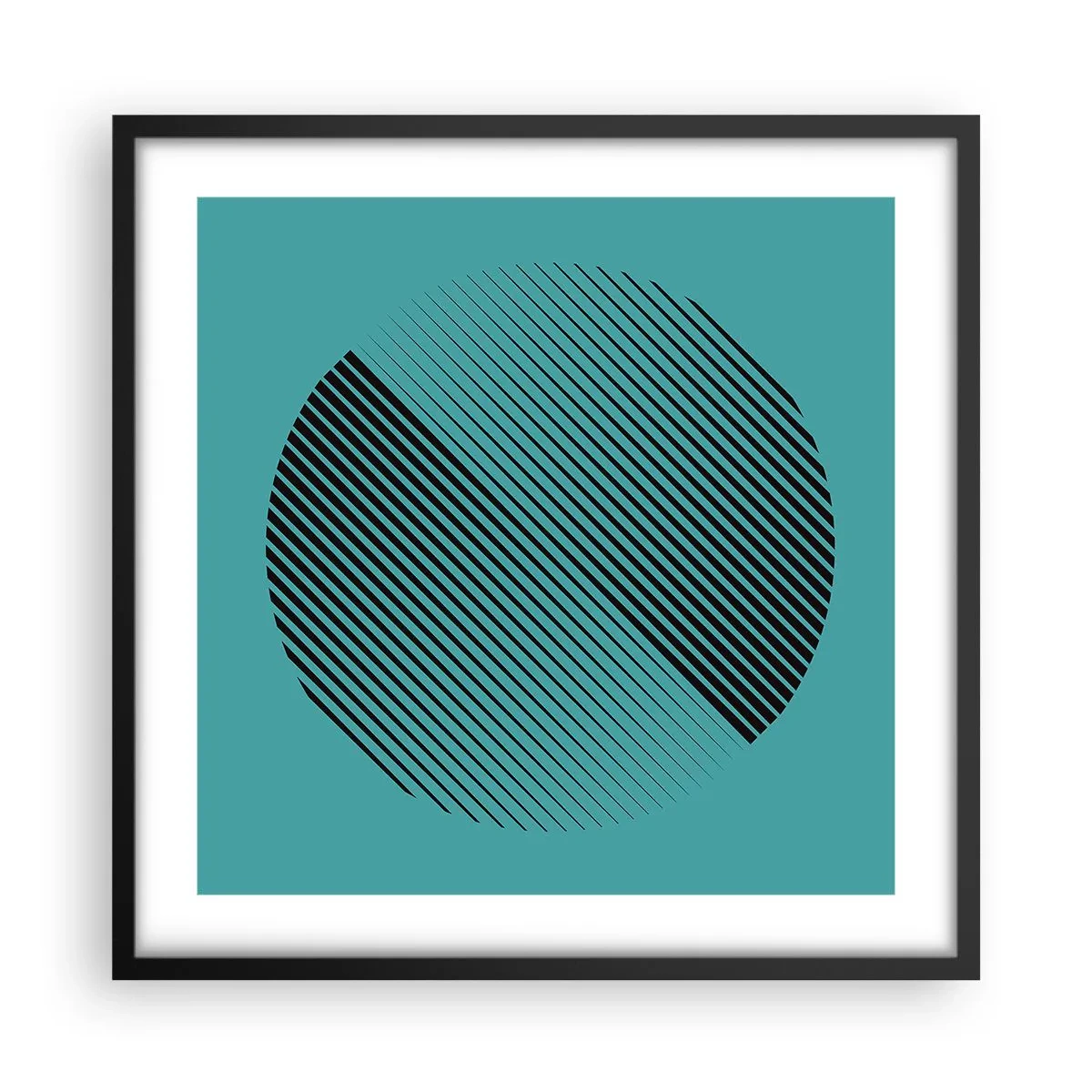 Poster în ramă neagră - Cercul - o variație geometrică - 50x50 cm