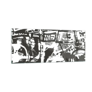 Tablou pe sticlă - Ordine sau haos? - 100x40 cm