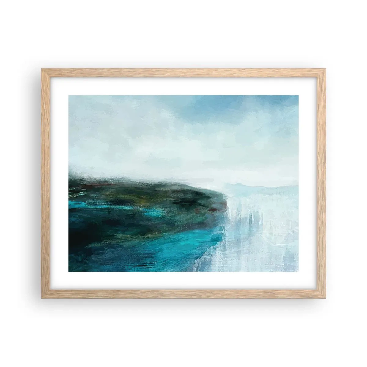 Poster în ramă de stejar deschis - Abstracție maritimă - 50x40 cm