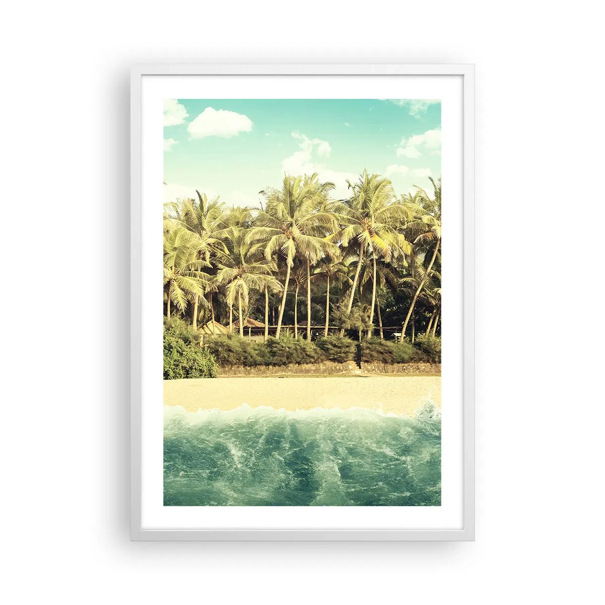 Poster în ramă albă - Ce zici de aici? - 50x70 cm