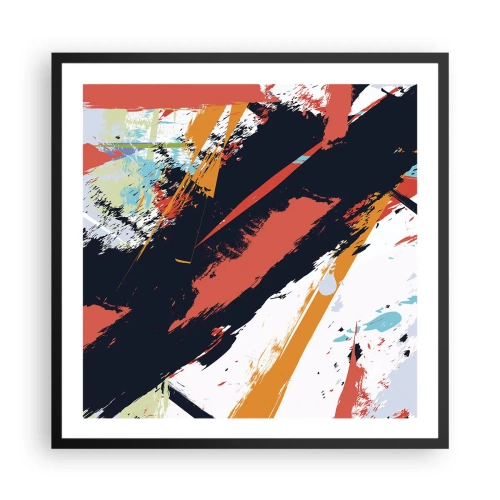 Poster în ramă neagră - Compoziție dinamică - 60x60 cm