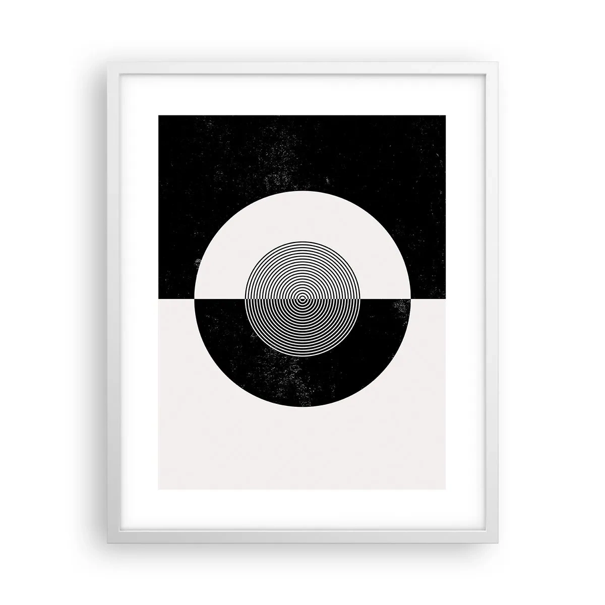 Poster în ramă albă - Armonie în alb și negru - 40x50 cm