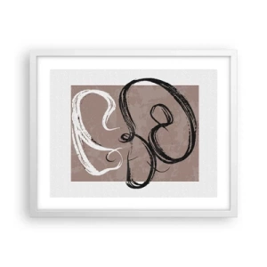 Poster în ramă albă - Compoziția - căutarea plenitudinii - 50x40 cm