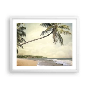 Poster în ramă albă - Vis tropical - 50x40 cm