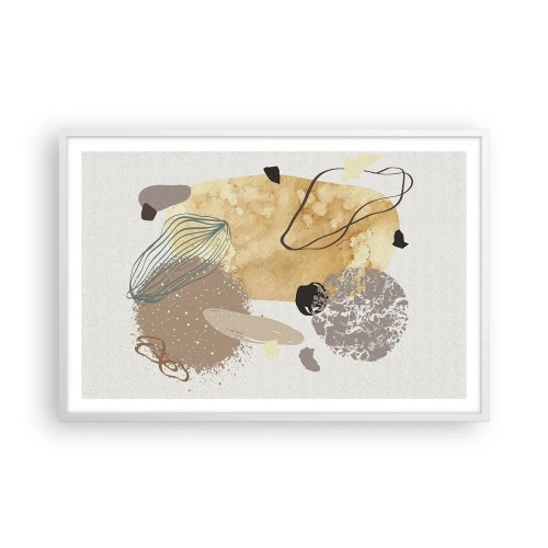 Poster în ramă albă - Fluiditatea aplicată - 91x61 cm