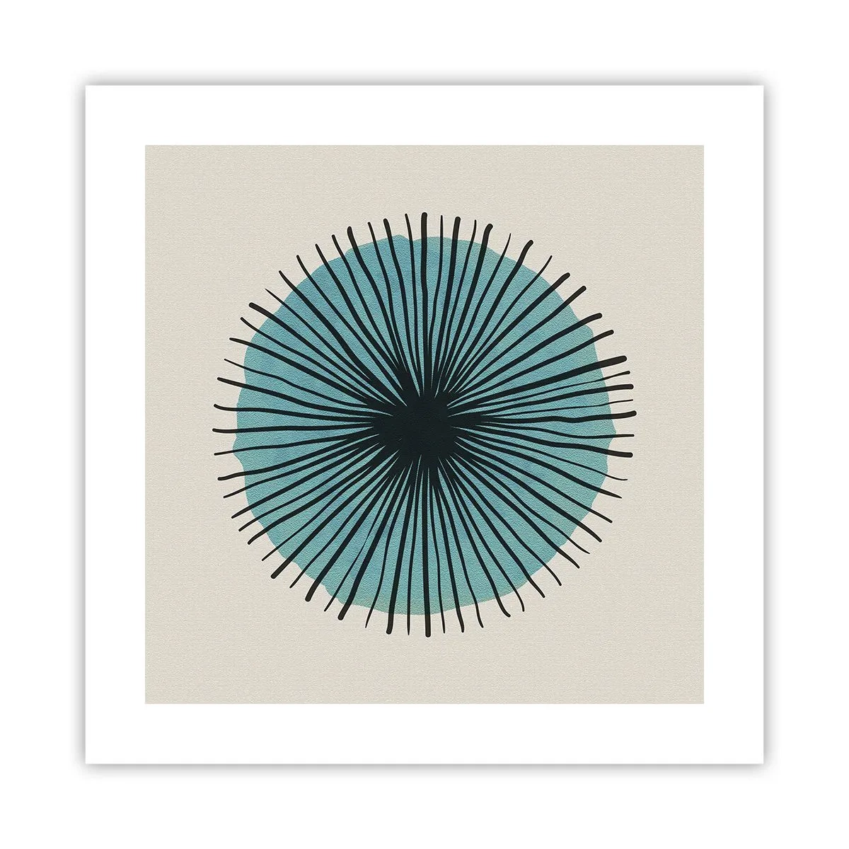 Poster - Radiant pe albastru - 40x40 cm