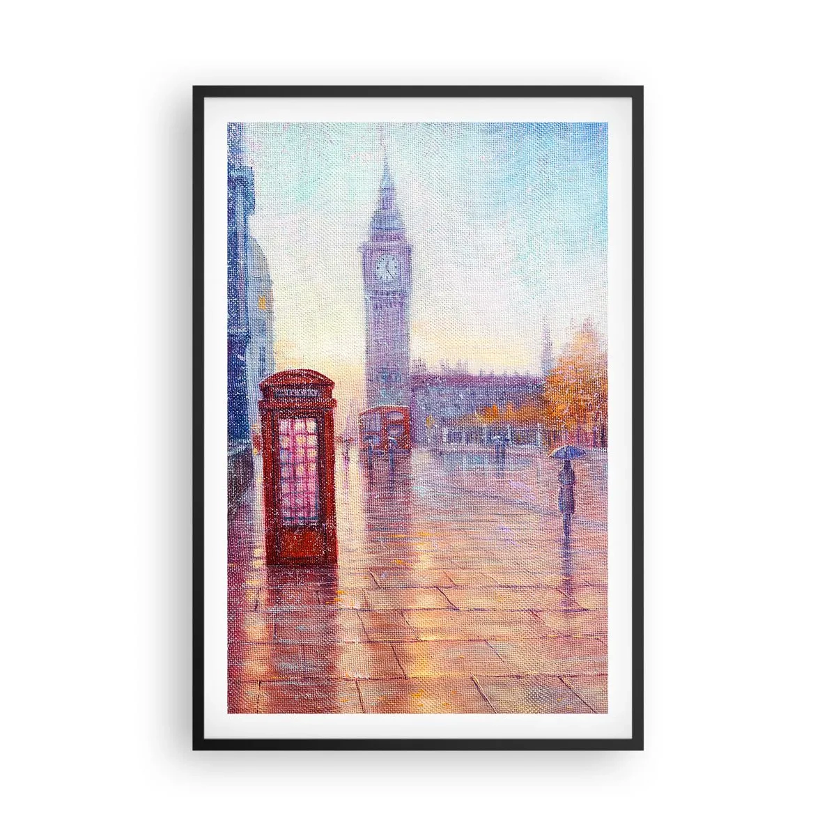 Poster în ramă neagră - O zi de toamnă londoneză - 61x91 cm