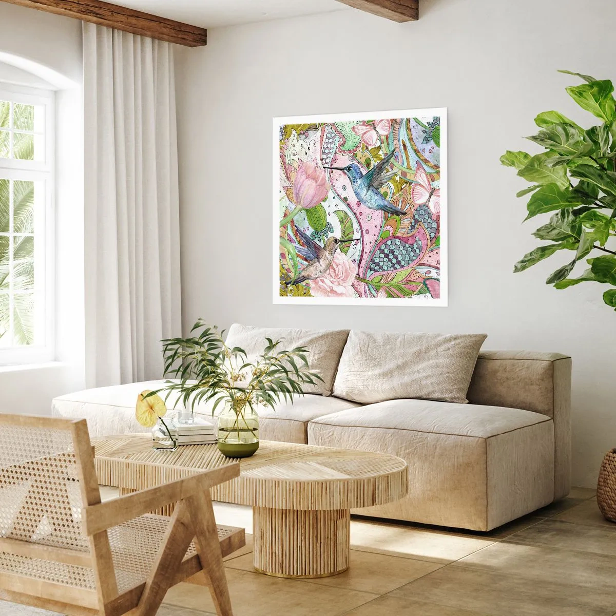 Poster - Încurcat în viță de vie - 60x60 cm