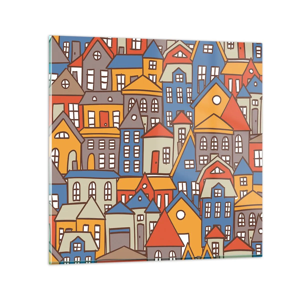 Tablou pe sticlă - În spatele casei - 60x60 cm