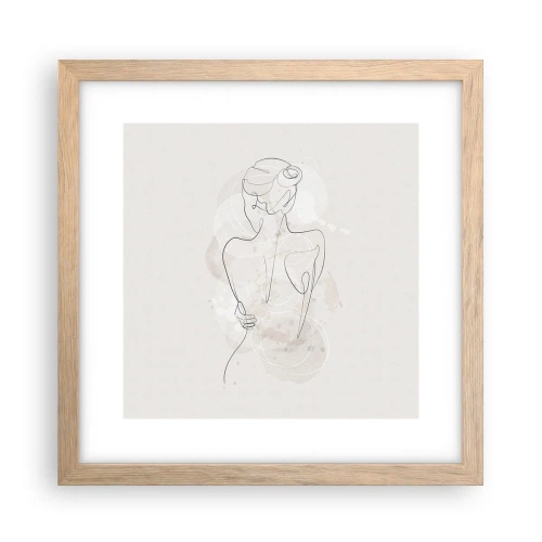 Poster în ramă de stejar deschis - Ca un instrument sensibil - 30x30 cm