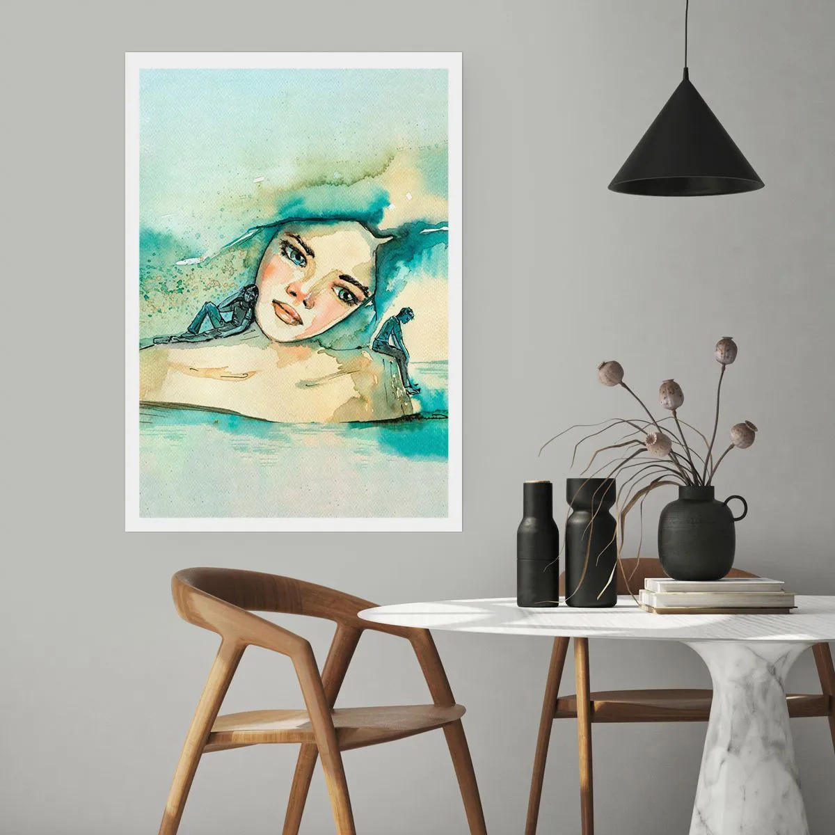 Poster - Am I blue? - 50x70 cm