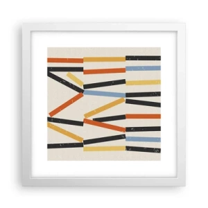 Poster în ramă albă - Compoziție la nivel - 30x30 cm