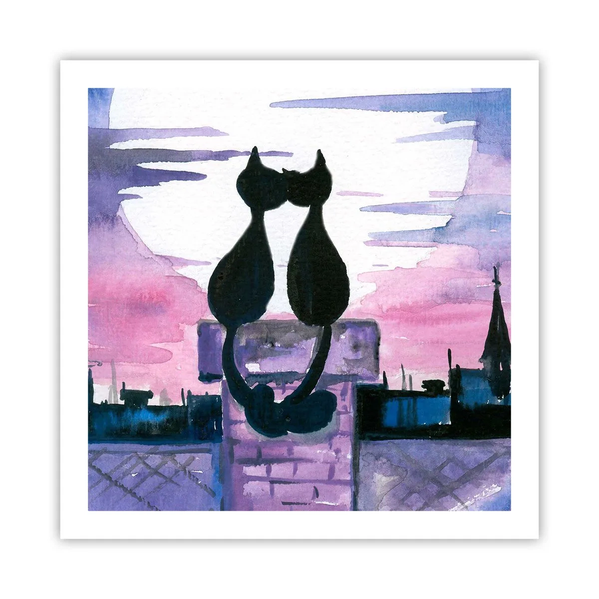 Poster - Rendez-vous sub lună - 60x60 cm