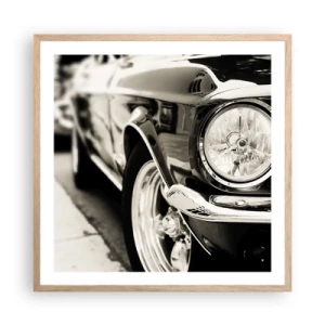 Poster în ramă de stejar deschis - Strălucire durabilă - 60x60 cm