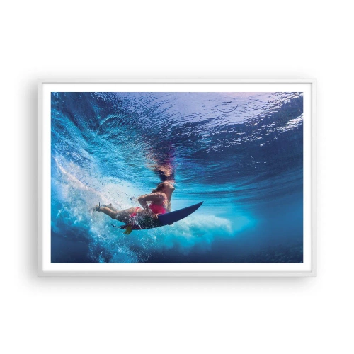 Poster în ramă albă - Profunzimea bucuriei - 100x70 cm