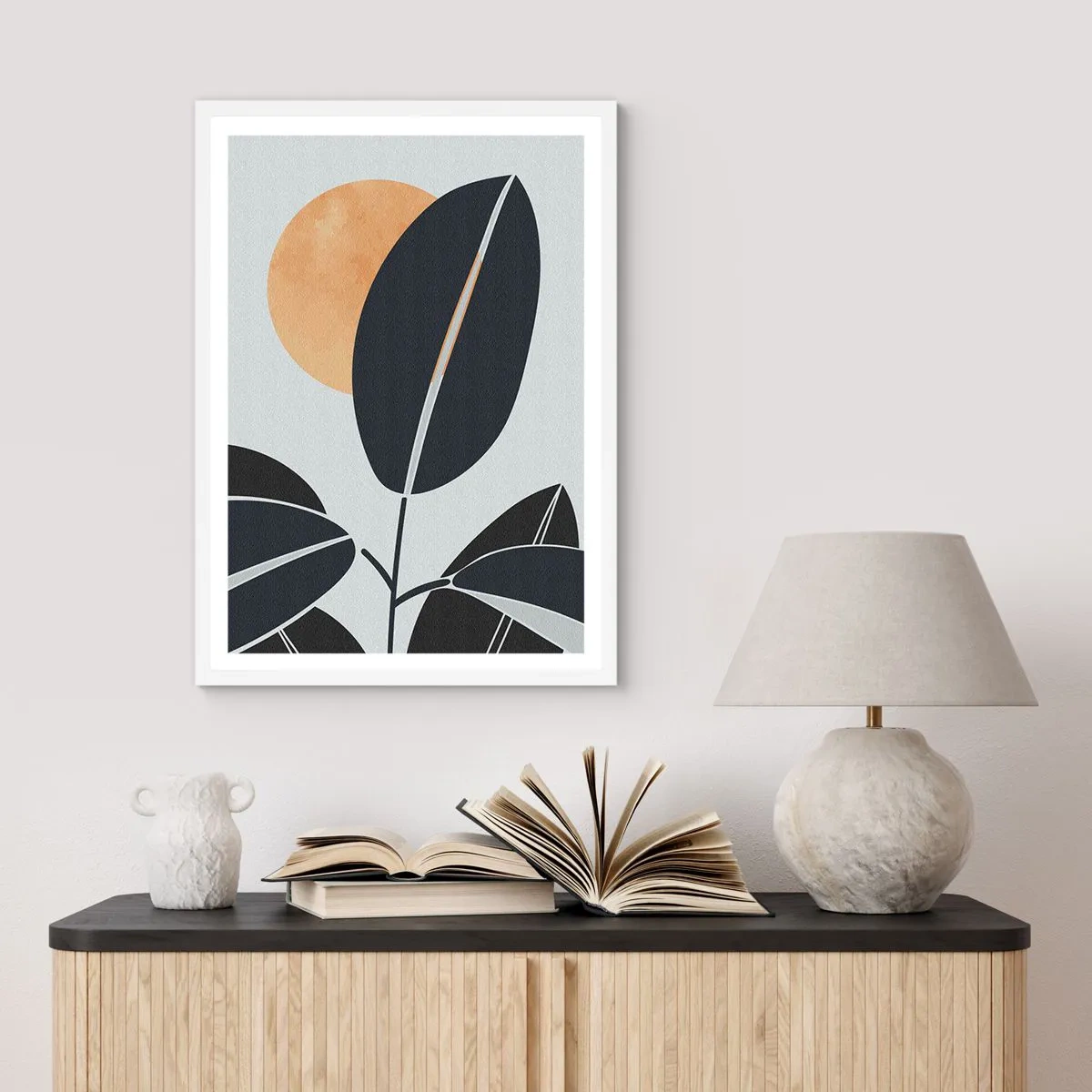 Poster în ramă albă - Ziua unei veri fierbinți - 40x50 cm