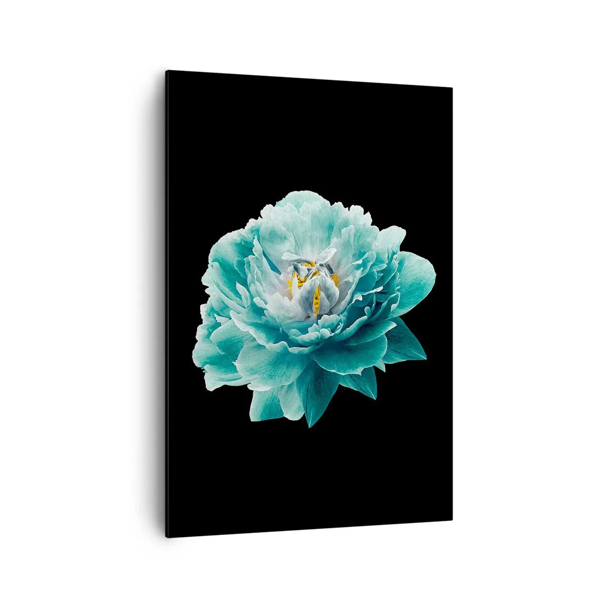 Tablou pe pânză - Petale albastre și aurii - 70x100 cm