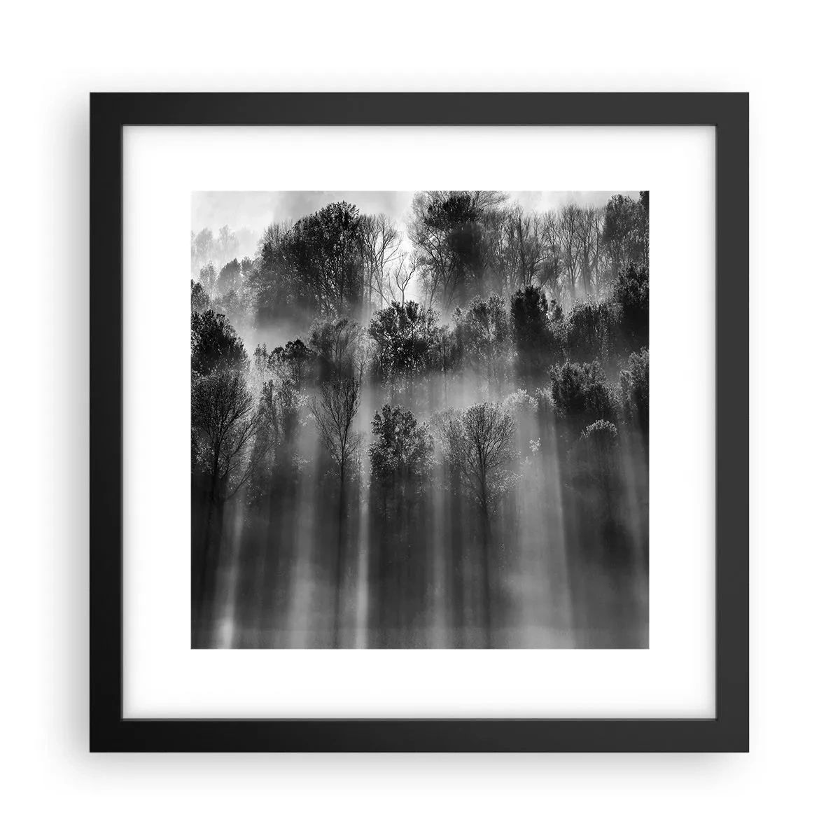 Poster în ramă neagră - În fluxuri de lumină - 30x30 cm