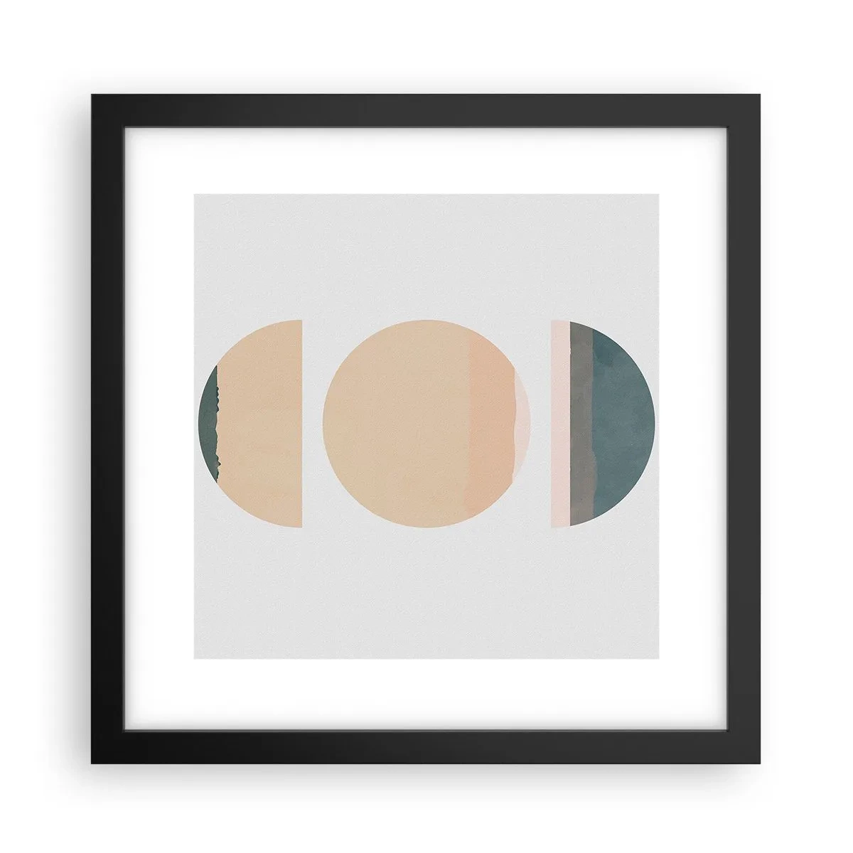 Poster în ramă neagră - Roată cu roată - 30x30 cm