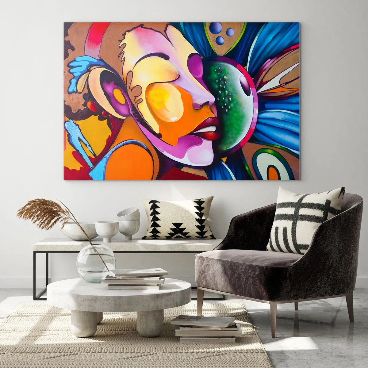 Tablou pe sticlă - Atingere de culoare - 100x70 cm