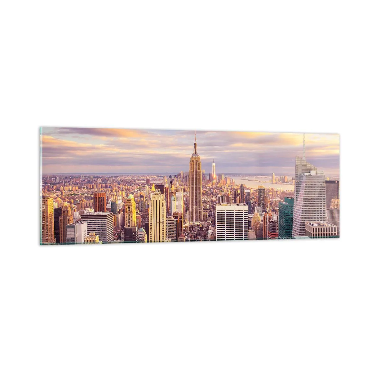 Tablou pe sticlă - Ajungeți la nori înșiși - 90x30 cm