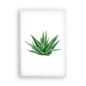 Poster în ramă albă - Verde - putere - viață - 61x91 cm