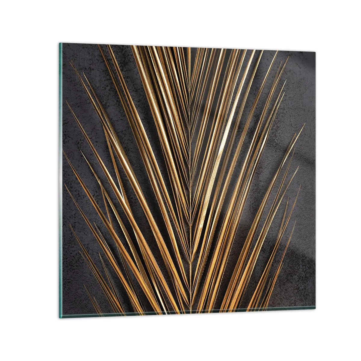 Tablou pe sticlă - Aur tropical - 60x60 cm