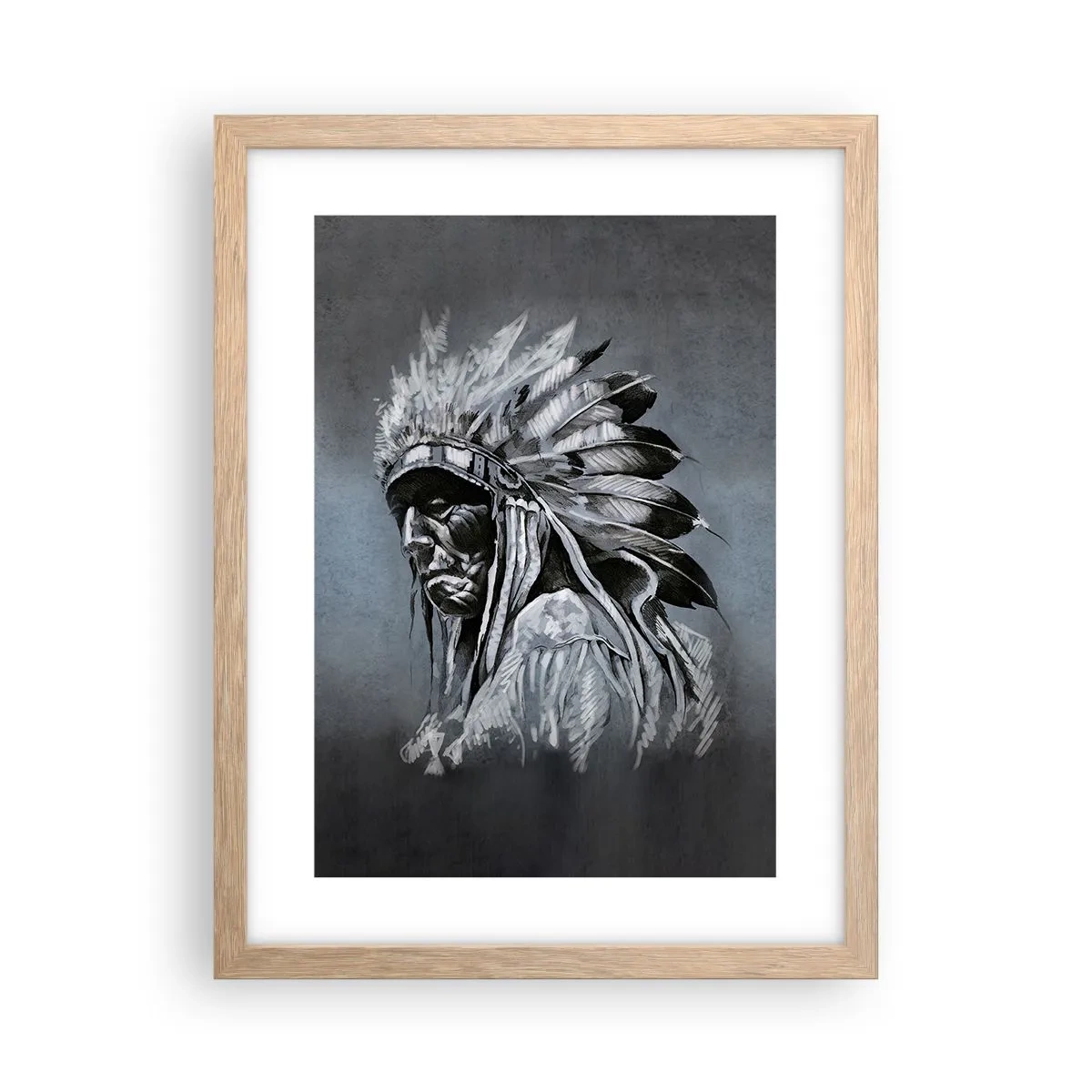 Poster în ramă de stejar deschis - Înapoi la rădăcini - 30x40 cm