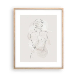 Poster în ramă de stejar deschis - Ca un instrument sensibil - 40x50 cm