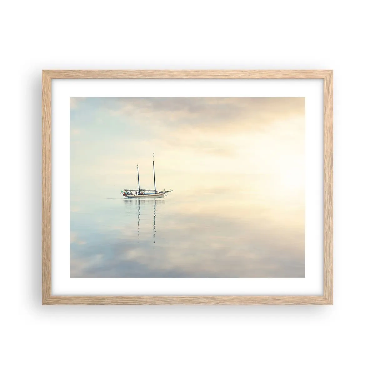 Poster în ramă de stejar deschis - În tăcerea mării - 50x40 cm