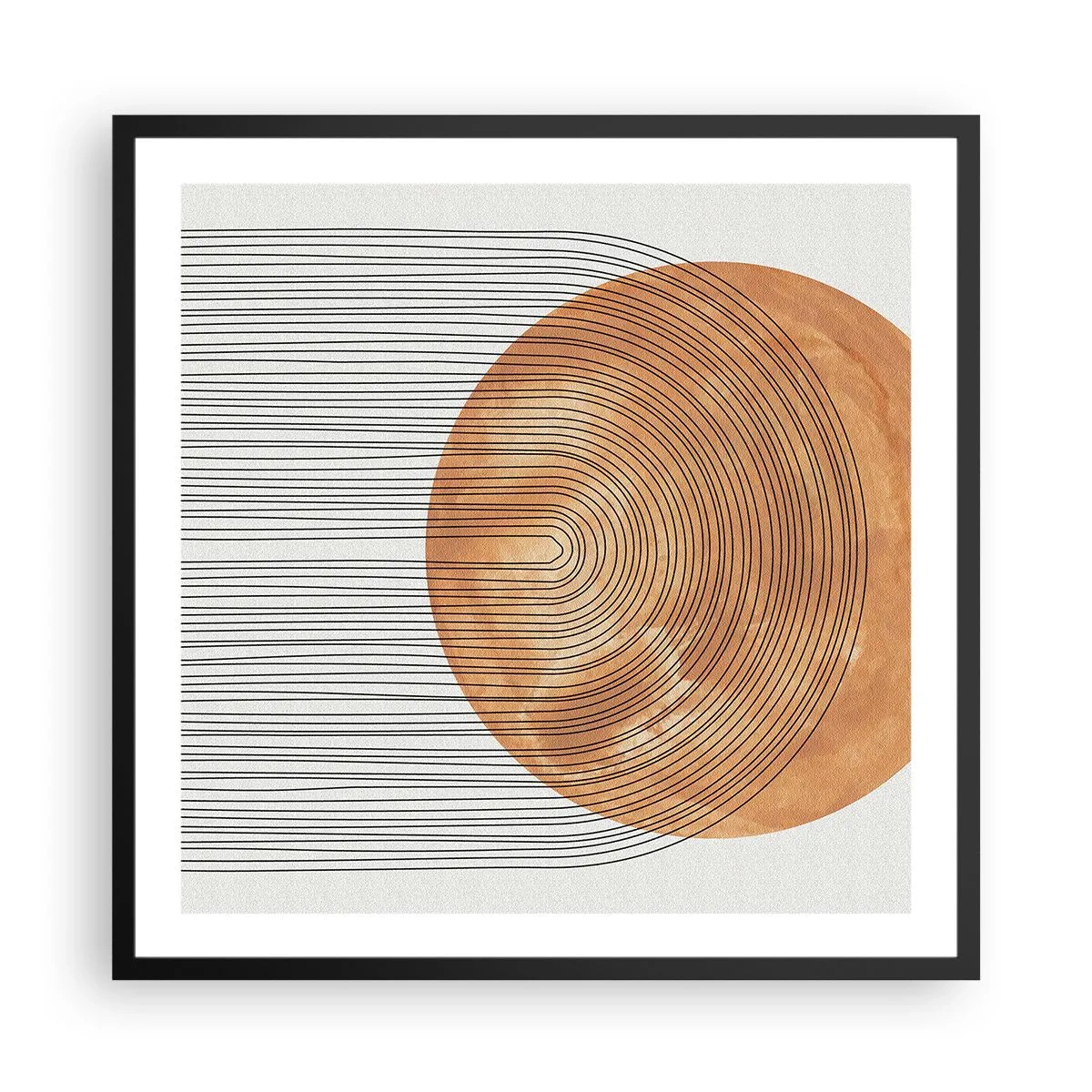 Poster în ramă neagră - Compoziția solară - 60x60 cm