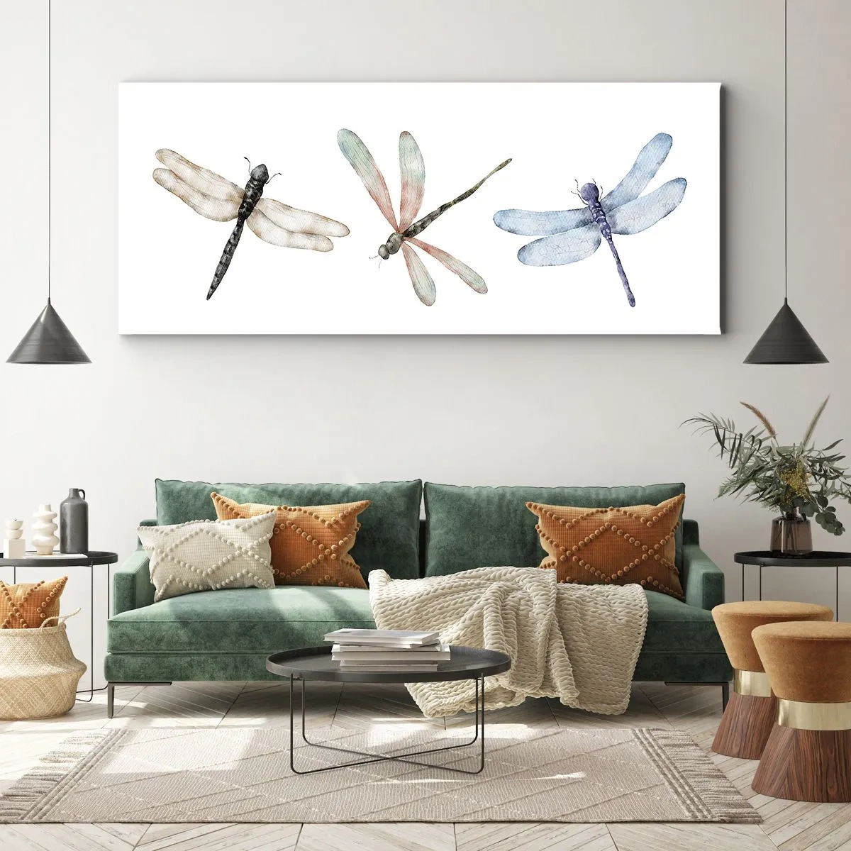 Tablou pe pânză - Libelule imponderabile - 160x50 cm