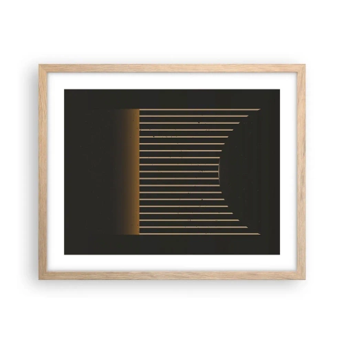 Poster în ramă de stejar deschis - Explorați întunericul - 50x40 cm