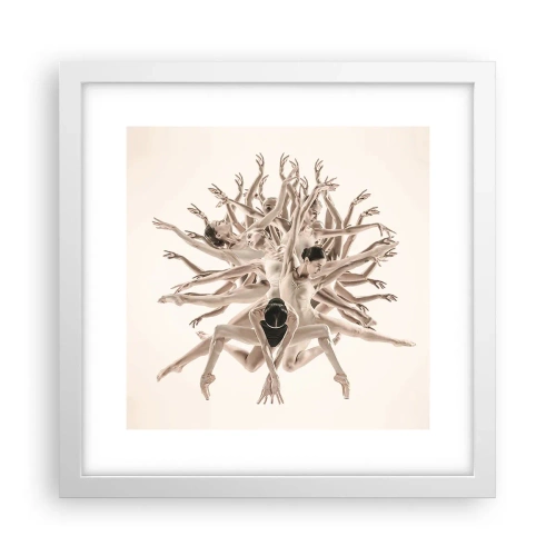 Poster în ramă albă - Înflorirea în dans - 30x30 cm