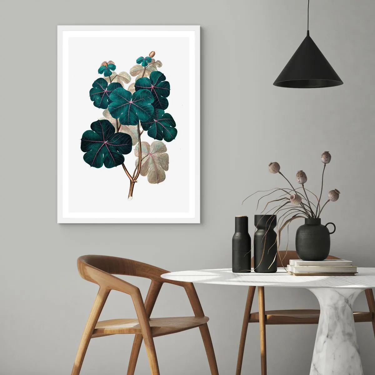 Poster în ramă albă - Dintr-un vechi ierbar - 40x50 cm