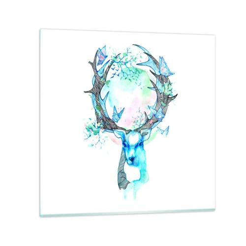 Tablou pe sticlă - Forța și delicatețea naturii - 70x70 cm