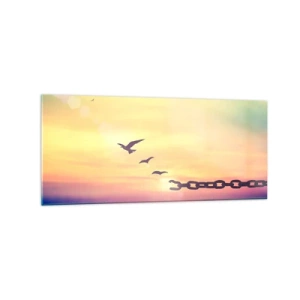 Tablou pe sticlă - Victoria libertății - 120x50 cm