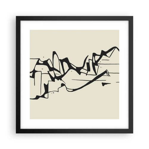 Poster în ramă neagră - Poate că peisajul - 40x40 cm