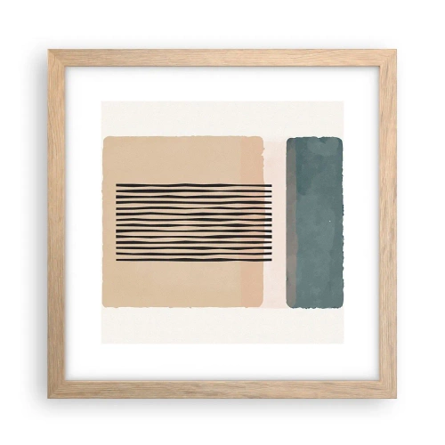 Poster în ramă de stejar deschis - Totul este în regulă - 30x30 cm